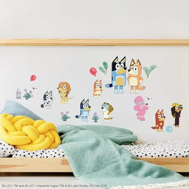 Alt view image 2 of 5 - Bluey Family and Friends Peel and Stick Wall Decals