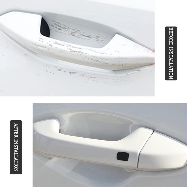 Alt view image 6 of 7 - 4PCS Car Door Handle Scratch Potector Films, Clear | non-marking protective layer, paint-covering barrier, fits most cars, SUVs and trucks, car exterior accessories