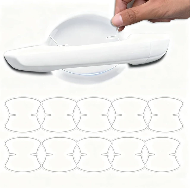 Main image of 10 Pack Car Door Handle Protector Film, Clear Door Bowl Guard | Anti-Scratch Protection / Waterproof & Wear Resistant / Clear Invisible Design / Paint Protection / Fits Most Vehicles