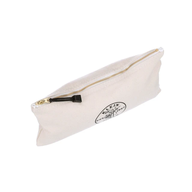 Alt view image 6 of 6 - Zipper Bag, Canvas Tool Pouch with Heavy Duty Brass Zipper Close