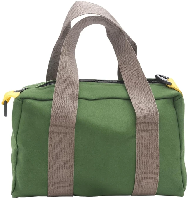 Main image of 12 Inch Wide Mouth Tool Bag, Heavy Duty Canvas Tool Storage Bag, Large Capacity Handbag, Multi-function Tool Organizer Tote Bag for Storage Wrenches Pliers (Green, 12 Inch)