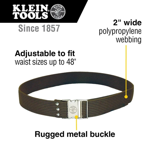 Alt view image 2 of 7 - 5225 Tool Belt, Adjustable Electrician Belt is 2-Inch Wide, Adjusts for 48-Inch Waist