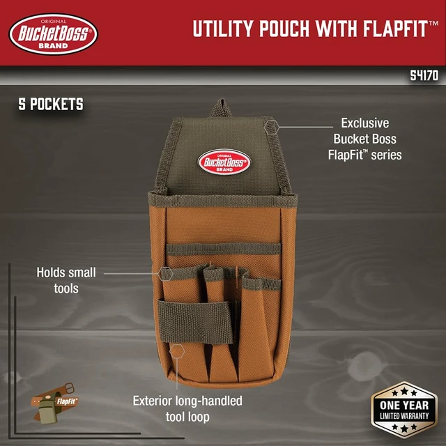 Alt view image 2 of 7 - Utility Pouch with FlapFit, Pouches - Original Series (54170), Brown