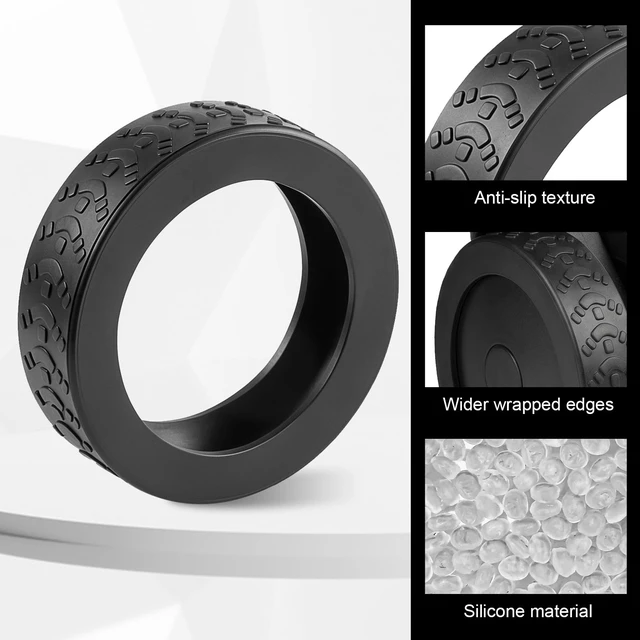 Alt view image 3 of 7 - 16pcs Luggage Wheel Covers Silicone Protective Covers Wear-Resistant Anti-Noise Travel Accessories for Rolling Suitcases Spinner Wheels (Black)