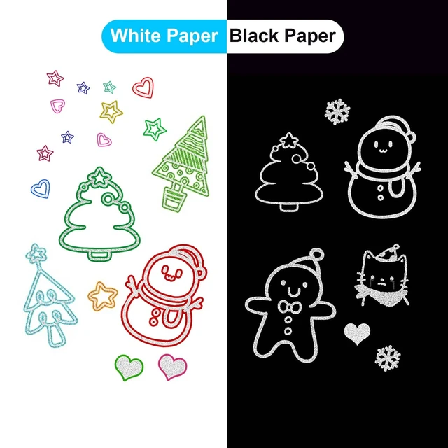 Alt view image 6 of 7 - Double Line Outline Markers, 36 Colors Super Squiggles Shimmer Outline Marker Pen Set, Self Outline Metallic Markers Glitter Writing Drawing Pens for Birthday Greeting Card, Doodling, DIY Art Crafts