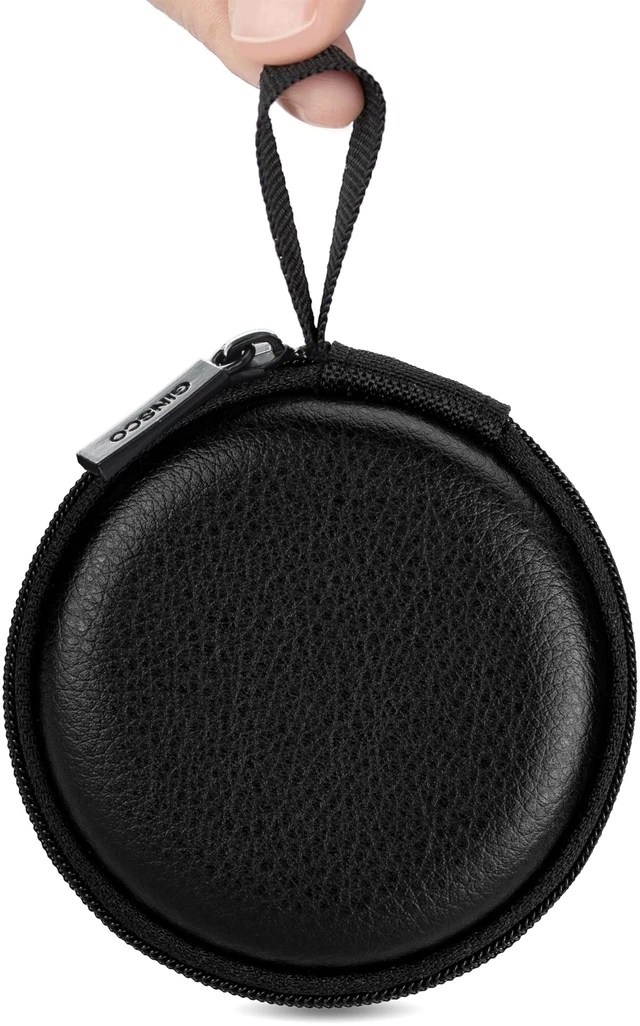 Main image of Mini-Portable Hard Shell Earbuds Case for Apple EarPods Headphones USB-C Wired Ear Buds/Skullcandy Jib Wired Earbuds, Travel Case for Earphones Earplugs (Luxe Black, 1 Pack)