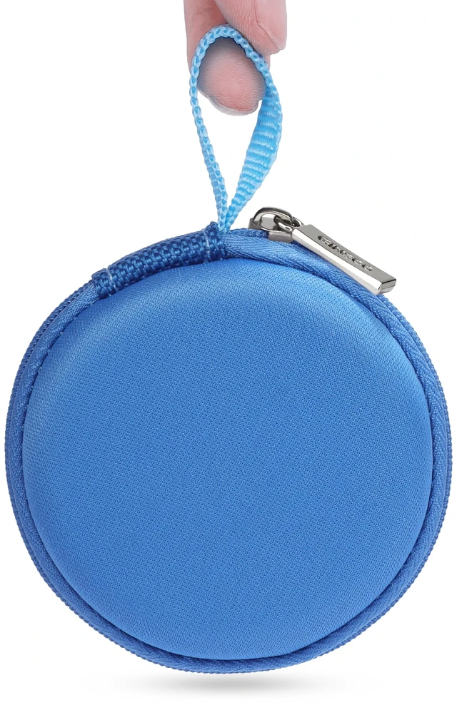 Main image of Mini-Portable Hard Shell Earbuds Case for Apple EarPods Headphones USB-C Wired Ear Buds/Skullcandy Jib Wired Earbuds, Travel Case for Earphones Earplugs (Blue, 1 Pack)