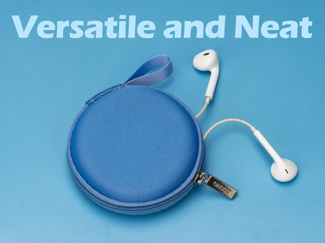 Alt view image 3 of 7 - Mini-Portable Hard Shell Earbuds Case for Apple EarPods Headphones USB-C Wired Ear Buds/Skullcandy Jib Wired Earbuds, Travel Case for Earphones Earplugs (Blue, 1 Pack)