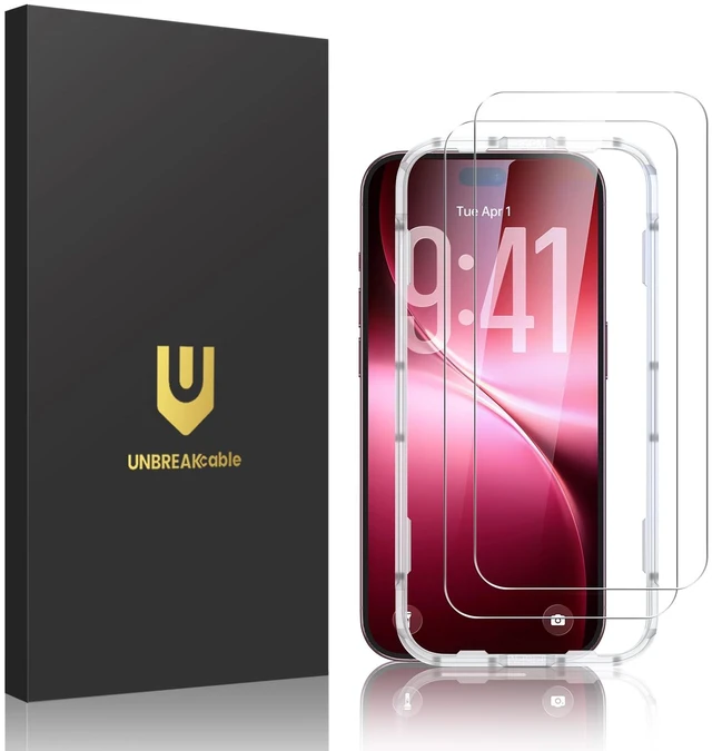 Main image of 2-Pack Screen Protector for iPhone 18 Pro Max Tempered Glass | Military Grade Shatterproof, 9H+ Hardness, 99.99% HD Clear, Bubble-Free, Easy Installation Frame, for iPhone 18 Pro Max