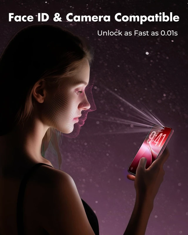 Alt view image 6 of 7 - 2-Pack Screen Protector for iPhone 18 Pro Max Tempered Glass | Military Grade Shatterproof, 9H+ Hardness, 99.99% HD Clear, Bubble-Free, Easy Installation Frame, for iPhone 18 Pro Max