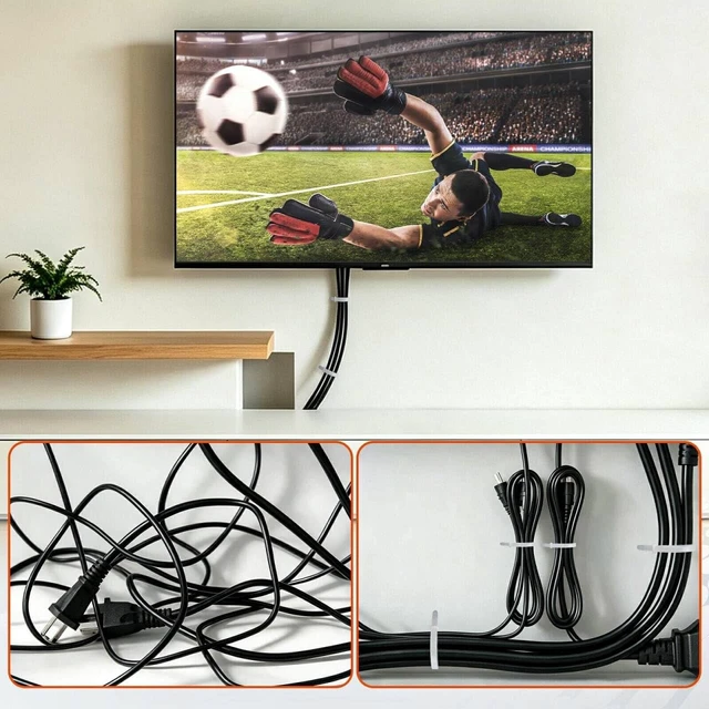 Alt view image 3 of 6 - Cable Zip Ties,600 Piece Self-Locking Nylon Cable Ties,Assorted Sizes 4+6+8+10+12-Inch,Multi-Purpose Wire Management Plastic Ties,Perfect for Home,Garden,Office,Travel and Workshop.White