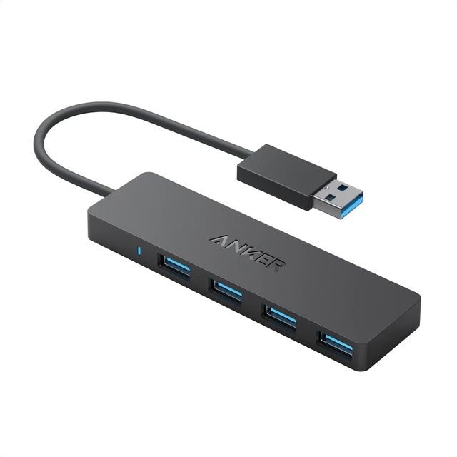 Main image of USB Hub, 4-in-1 USB Splitter, 4 USB-A Ports with 5Gbps Data Transfer | Extender for USB-A Port Laptop, PC, Desktop and More (0.7ft USB-A Connector, Charging Not Supported)