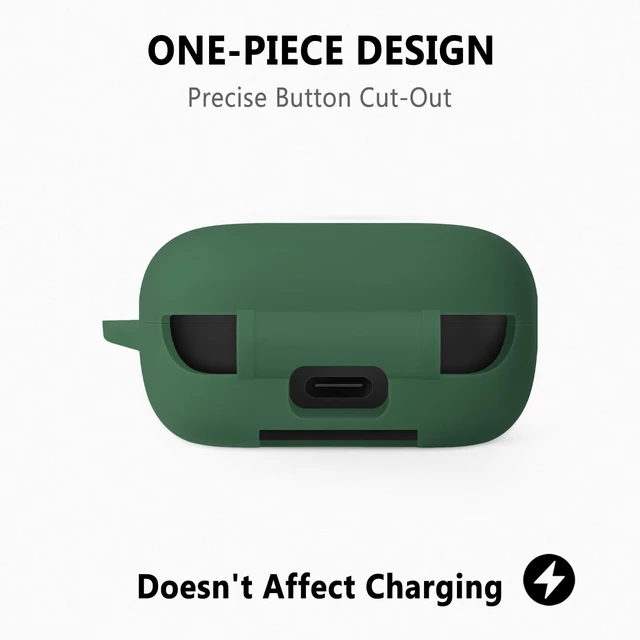 Alt view image 5 of 5 - Silicone Case for Anker Soundcore P30i, Protective Cover with Carabiner (Emerald Green)