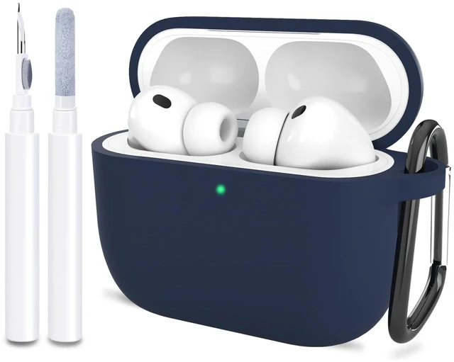 Main image of Compatible with AirPods Pro 3 Case 2025 Release, Midnight Blue | Protective Soft Silicone Cover with Keychain Cleaning Kit for Women Men for Apple AirPods Pro 3rd Generation(2025)
