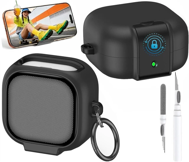 Main image of Lock Case Compatible Samsung Galaxy Buds 4/4 Pro Cases Cover with Phone Stand, Full Body Shockproof Protective Cases Men Women with Cleaner Kit and Keychain for Galaxy Buds 4 Pro 2026 Black