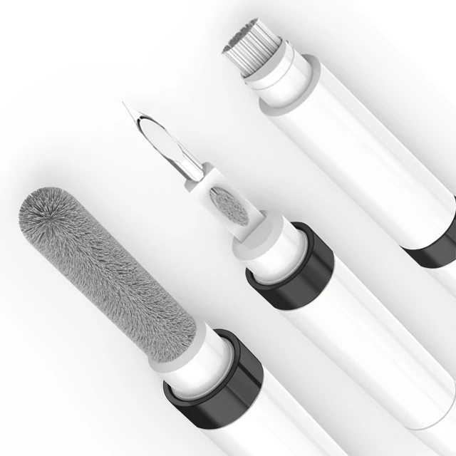 Main image of Dual-Brush Earbud Cleaning Pen | 4-in-1 Pro Kit for Precision & Durability, Tool Compatible with Airpods, Galaxy Buds, All Wireless Headsets -Black