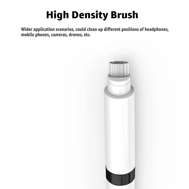 Alt view image 5 of 6 - Dual-Brush Earbud Cleaning Pen | 4-in-1 Pro Kit for Precision & Durability, Tool Compatible with Airpods, Galaxy Buds, All Wireless Headsets -Black