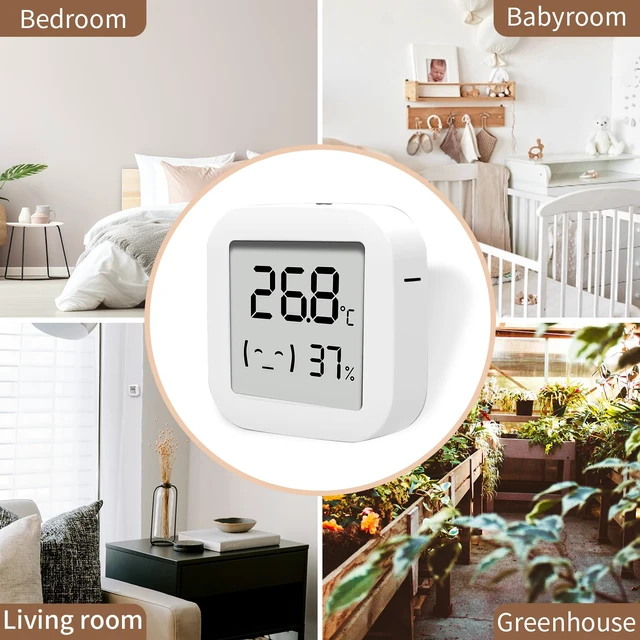 Alt view image 7 of 7 - Mini Thermometer Hygrometer Bluetooth Temperature Humidity Sensor with Electronic Ink Display Room Thermometer with 500ft/150m Range Humidity Meter