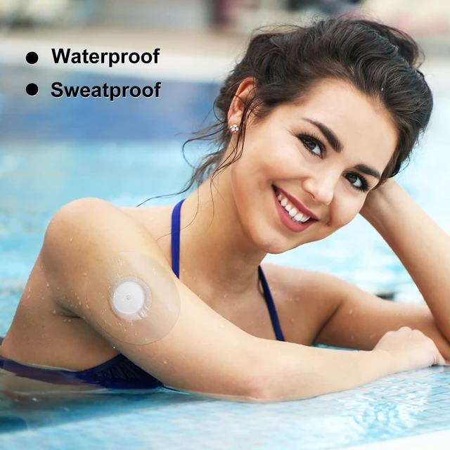 Alt view image 3 of 7 - Libre 2 Plus Sensor Covers & Lingo Patches Waterproof | Freestyle Sensor Patches, Hypoallergenic & Latex-Free 15 Days Long Stay, No-glue in the Center,40Pack