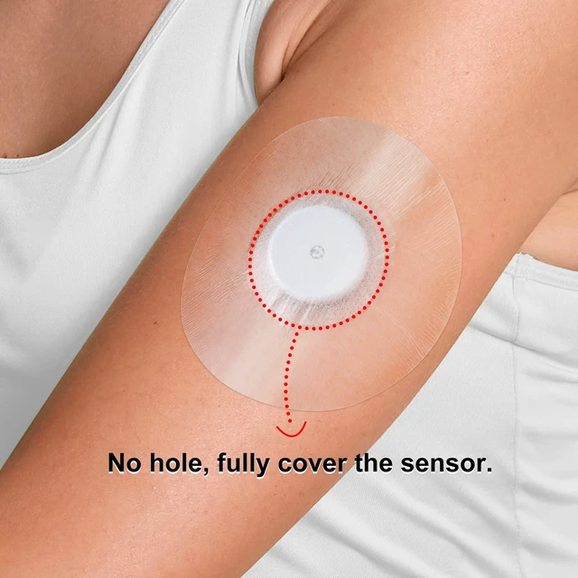 Alt view image 2 of 7 - Libre 2 Plus Sensor Covers & Lingo Patches Waterproof | Freestyle Sensor Patches, Hypoallergenic & Latex-Free 15 Days Long Stay, No-glue in the Center,40Pack