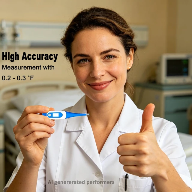 Alt view image 6 of 7 - Digital Thermometer Thermometer for Adult (A, Pack of 4) | Flexible Tip Accurate LCD Reading Oral, Rectal or Under Arm Use