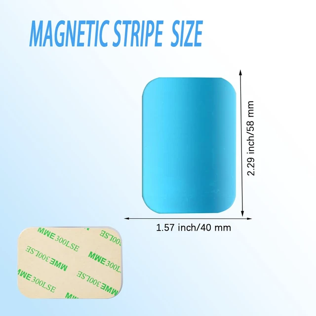 Alt view image 2 of 7 - 20Pcs Adhesive Magnetic Strips for Under Cabinet LED Light Mounting | Metal Adhesive Plates for Magnetic LED Lights,Under Counter Kitchen Stairs Closet,Peel & Stick Mounting