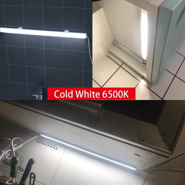 Alt view image 4 of 7 - Under Cabinet Led Lighting, 12 Inch Led Light Strip Bar, Warm White 3000K USB Led Light, Small Thin Led Under Counter Lighting for Kitchen/Room/Shelf/Desk/Display Case