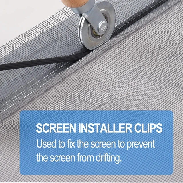 Alt view image 5 of 7 - Window Screen Repair Kit, Steel Roller Tool with Bearing | Spline Removal Hook and 32ft Retainer Spline Replacement for Installing Door Mesh Screens