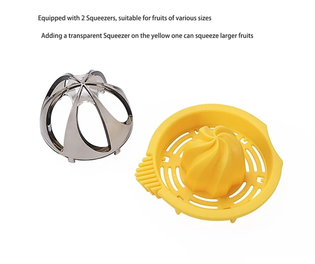 Alt view image 3 of 6 - Manual Citrus Juicer Cup, Citrus Squeeze Cup with Strainer, Portable Hand Fruit Squeezer with Lid, Mini Lemon Orange Juice Extractor, Clear Juice Cup for Travel, Camping, Home Kitchen, 600ml/20oz