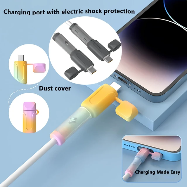 Alt view image 5 of 7 - Silicone Cable Protector - Anti-Kink Connector for Phone Charging Cables - Reusable for Repairing Various Cable Connectors