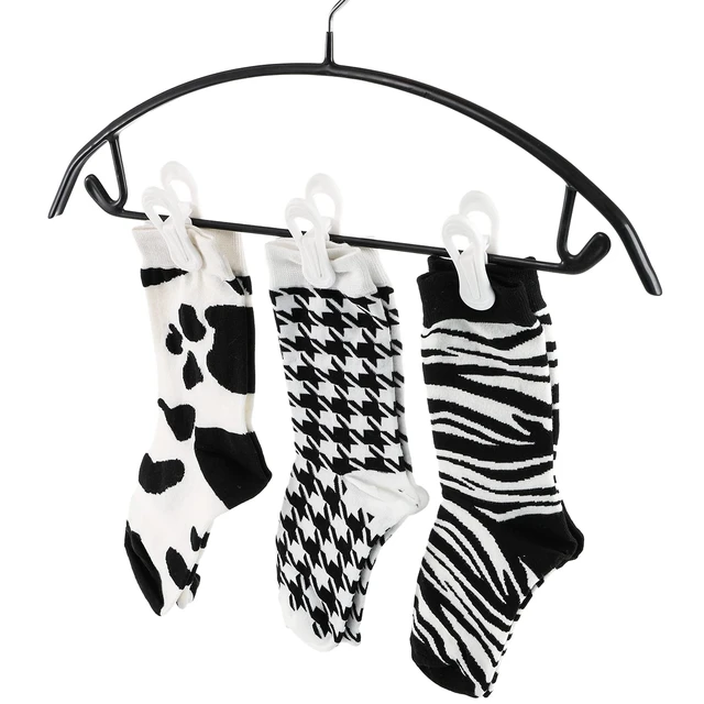 Alt view image 5 of 7 - 50 Pack Hanger Clips for Hangers, Multi-Purpose Plastic Hanger, Easily Clip on Clothing Pants, Strong Pinch Finger Clips for Home, Office, Travel, White