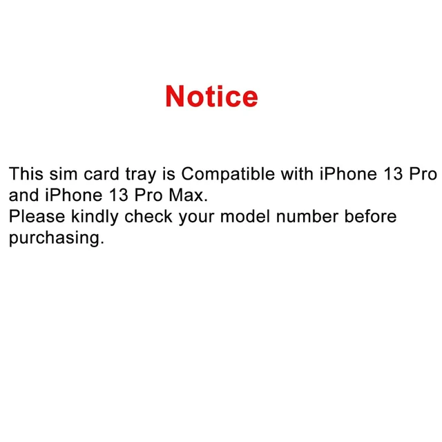 Alt view image 4 of 4 - SIM Card Tray Holder Slot Replacement for iPhone 13 Pro and iPhone 13 Pro Max (Silver) with Waterproof Rubber Ring and Eject Pin (Single Sim Version)