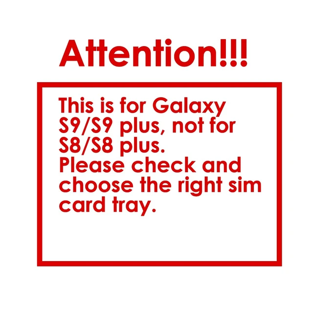 Alt view image 4 of 4 - SIM Card Tray Holder Slot Replacement for Samsung Galaxy S9 and S9 + PlusBlack Waterproof Rubber Ring and Eject Pin (Single Sim Card Version)