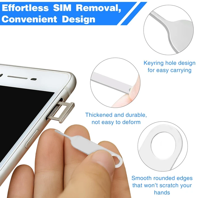 Alt view image 2 of 7 - 32-Piece SIM Card Ejector Tool Set Universal Tray Removal Pins for iPhone,& Watch Link Repair