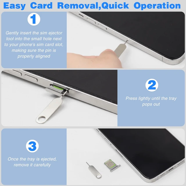 Alt view image 4 of 7 - 32-Piece SIM Card Ejector Tool Set Universal Tray Removal Pins for iPhone,& Watch Link Repair