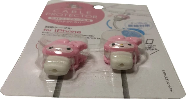 Alt view image 2 of 6 - Sanrio My Melody Cable Protector Cell Phones Accessories 2pcs Set for iPhone (Lightning Cable)