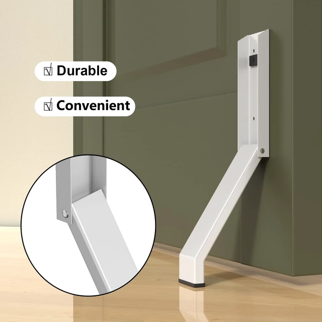 Alt view image 4 of 6 - Door Stop, No Drilling Door Stoppers to Keep Door Open, Easy Pedal Kick Down Door Holder, Bottom of Door (White x 1 Pack)