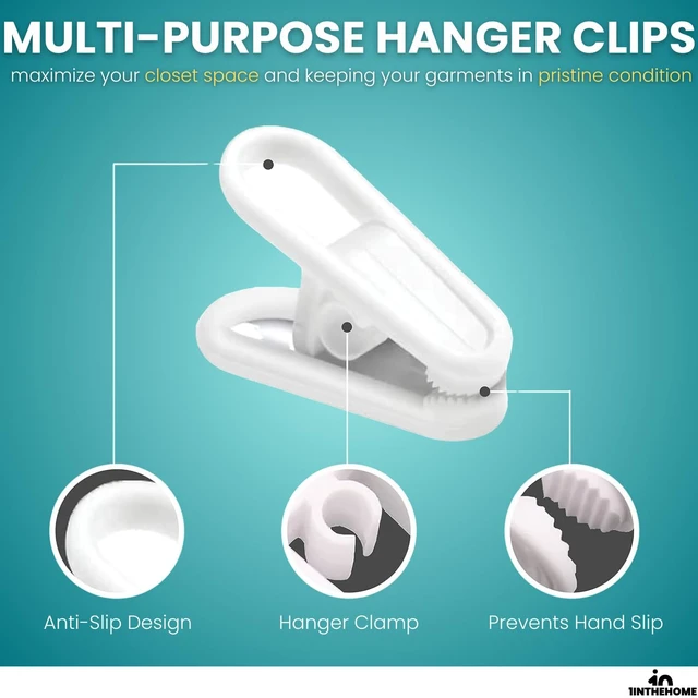 Alt view image 2 of 6 - Multi-Purpose Hanger Clips (24 Count) White