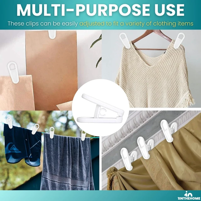 Alt view image 6 of 6 - Multi-Purpose Hanger Clips (24 Count) White