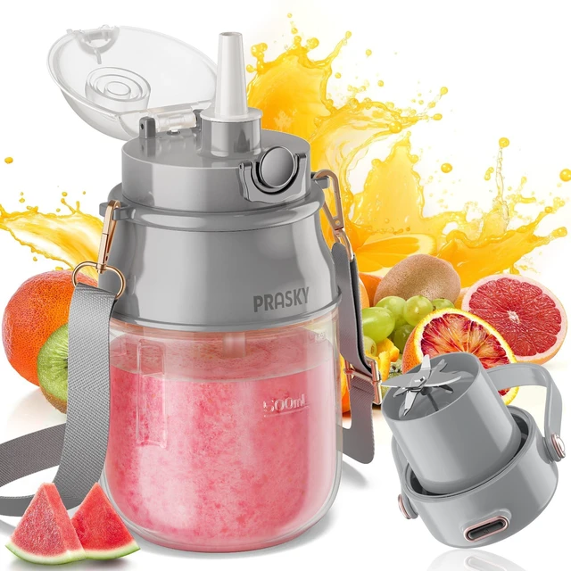 Main image of Portable Blender, Personal Blenders for Shakes and Smoothies with 27oz Cup, Lid and Shoulder Strap, Type-C USB Rechargeable, Personal Size Blenders BPA-free for Travel/Kitchen (Gray)