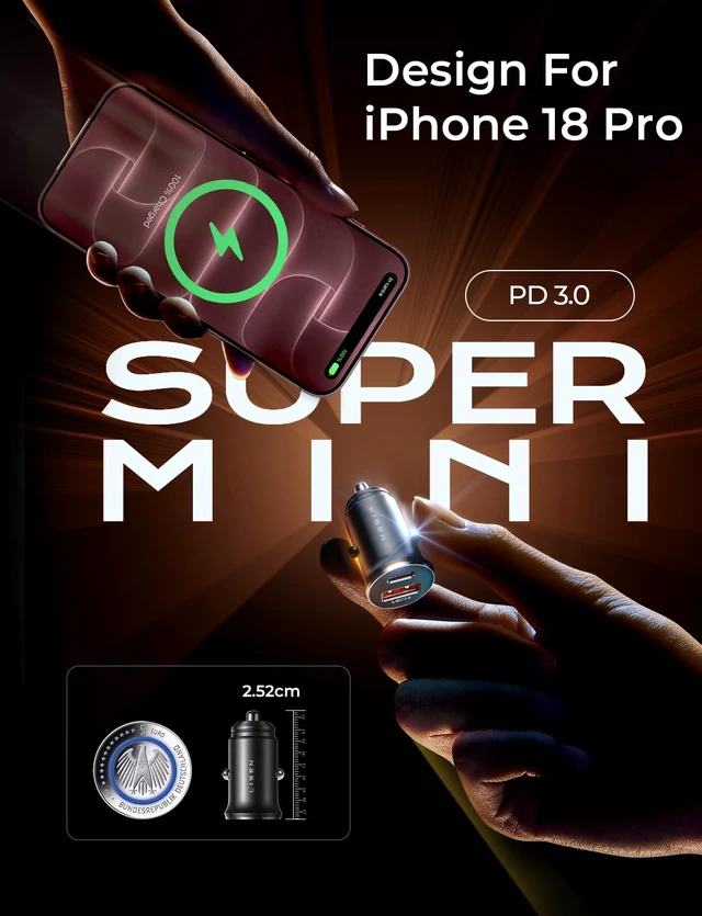 Alt view image 4 of 7 - 69W Mini Cigarette Lighter Adapter Car Charger USB C Fast Charging | 12V Cigarette Lighter USB Car Charger Fast Charging Adapter, for iPhone Duo 18 Pro Max 17 16 15 14 Plus Mini, Samsung S26 S25
