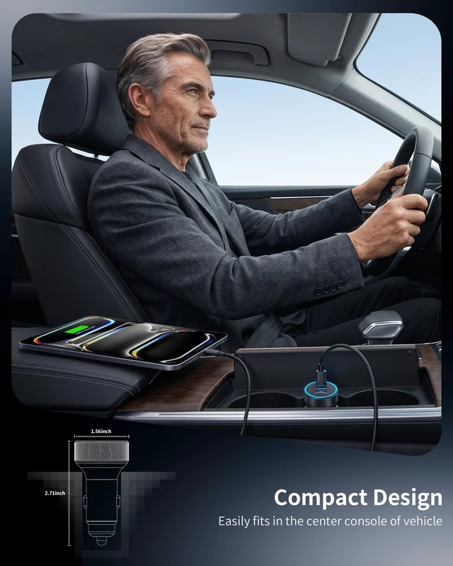 Alt view image 7 of 7 - Car Charger USB C, 4-Port 90W Super Fast Charging Car Phone Charger Adapter | Car Accessories, Dual USB-C & USB-A Cargador Carro Cigarette Lighter, for iPhone 18 17 16 15 14 13 12 Pro Max, iPad