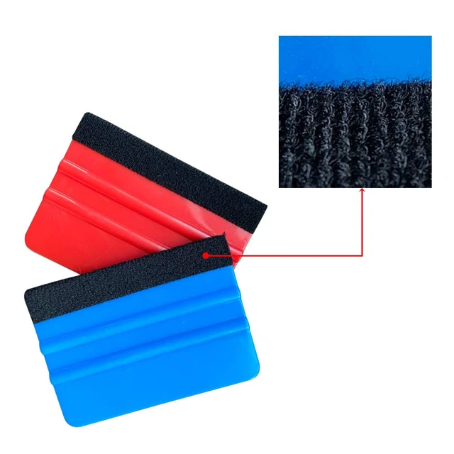 Alt view image 3 of 7 - Felt Edge Squeegee Car Wrapping Tool Kits 4 Inch Vinyl Wrap Squeegee Applicator Tool for Car Vinyl Wrap, Window Tint, Wallpaper, Decal Sticker Installation 4PCS