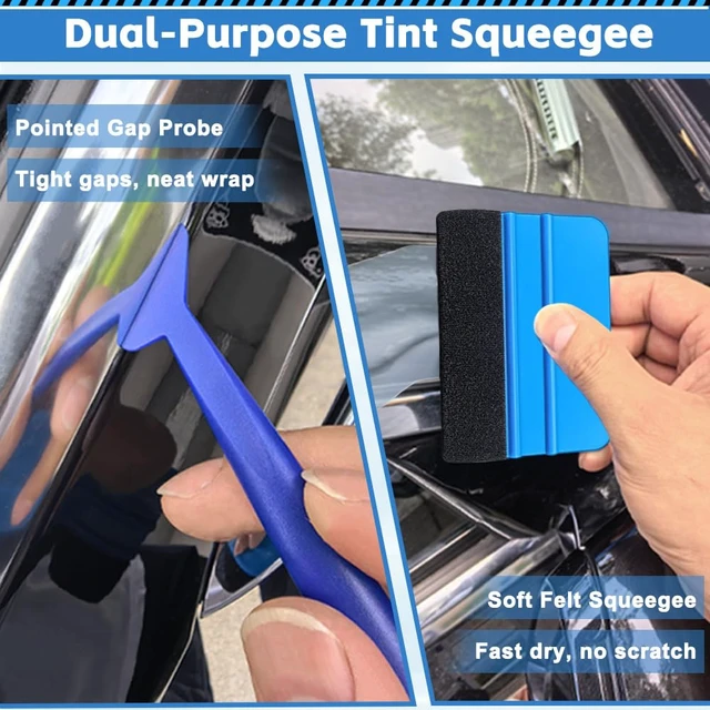Alt view image 3 of 7 - Vicsamer Film Installation Tools Set,Scratch-Free for Car Vinyl & Tint | Car Vinyl Wrap & Tint Squeegee Kit, Felt & Plastic Scraper etc. for Auto & Phone Screen, Clean Cut Edge Tuck, All-in-One