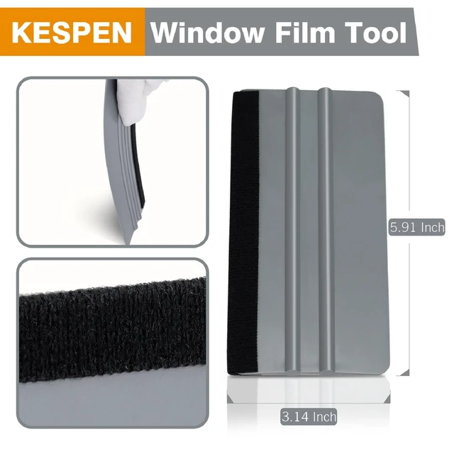 Alt view image 2 of 7 - Squeegee, Vinyl Scraper for Window Privacy Film and Car Glass, Tint Squeegee Installation Tool Protection Scratches Film Soothing, 5.9 * 3.1 Inch, Grey