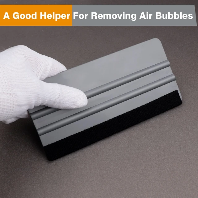 Alt view image 4 of 7 - Squeegee, Vinyl Scraper for Window Privacy Film and Car Glass, Tint Squeegee Installation Tool Protection Scratches Film Soothing, 5.9 * 3.1 Inch, Grey