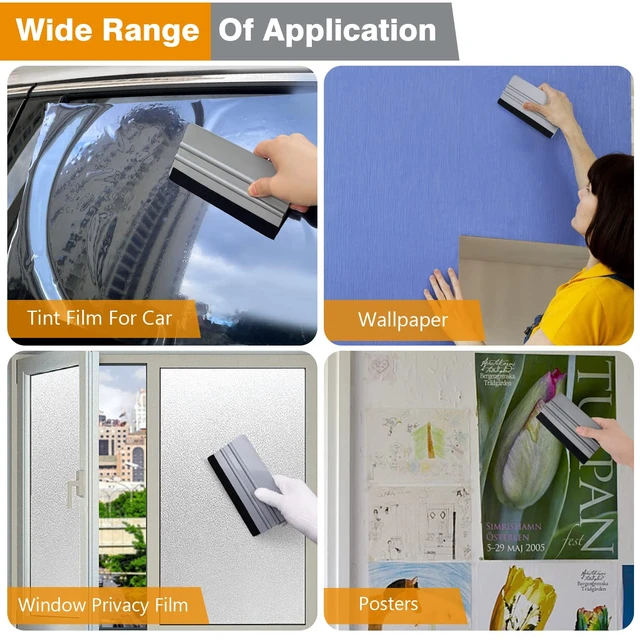 Alt view image 7 of 7 - Squeegee, Vinyl Scraper for Window Privacy Film and Car Glass, Tint Squeegee Installation Tool Protection Scratches Film Soothing, 5.9 * 3.1 Inch, Grey