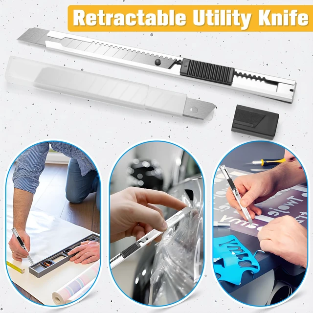 Alt view image 4 of 7 - Car Window Tint Kit, 13 Pcs Vinyl Wrap Tool Kit, Wallpaper Tools | Vinyl felt squeegee, window film tint kit, peel and stick wallpaper kit smoothing tool, privacy film tint installation kit