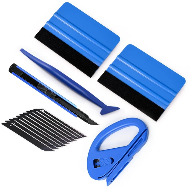 Main image of Vinyl Wrap Tool Kit Car Window Tint Installation Tools Wrapping Kit | Vinyl Wrap Squeegee Tool, 9mm Utility Knife, Film Cutter and Vinyl Tucking Tool Window Tint Kit for Car Wrapping