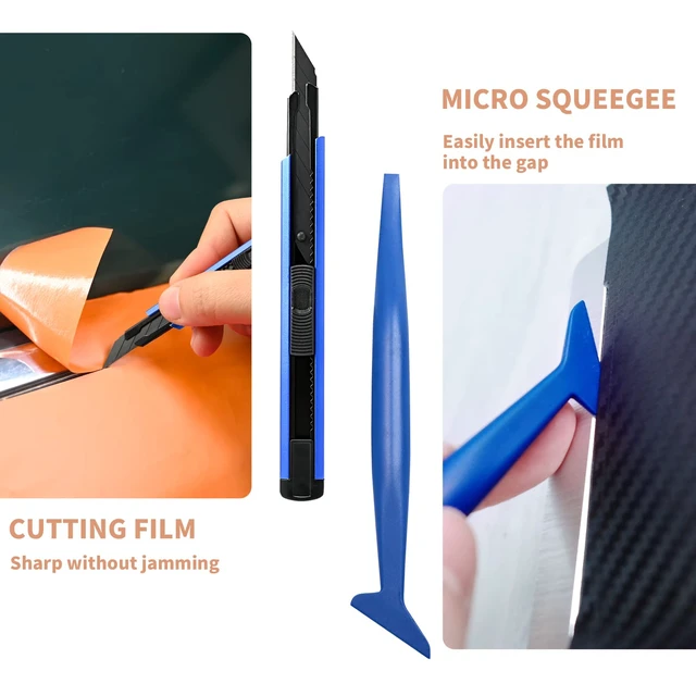 Alt view image 6 of 7 - Vinyl Wrap Tool Kit Car Window Tint Installation Tools Wrapping Kit | Vinyl Wrap Squeegee Tool, 9mm Utility Knife, Film Cutter and Vinyl Tucking Tool Window Tint Kit for Car Wrapping